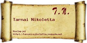 Tarnai Nikoletta névjegykártya